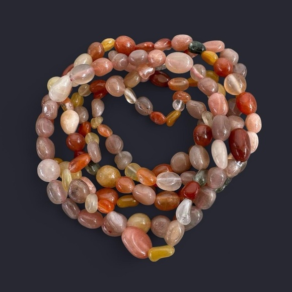 Agate Gemstone Bead Bracelet - Picture 2 of 7